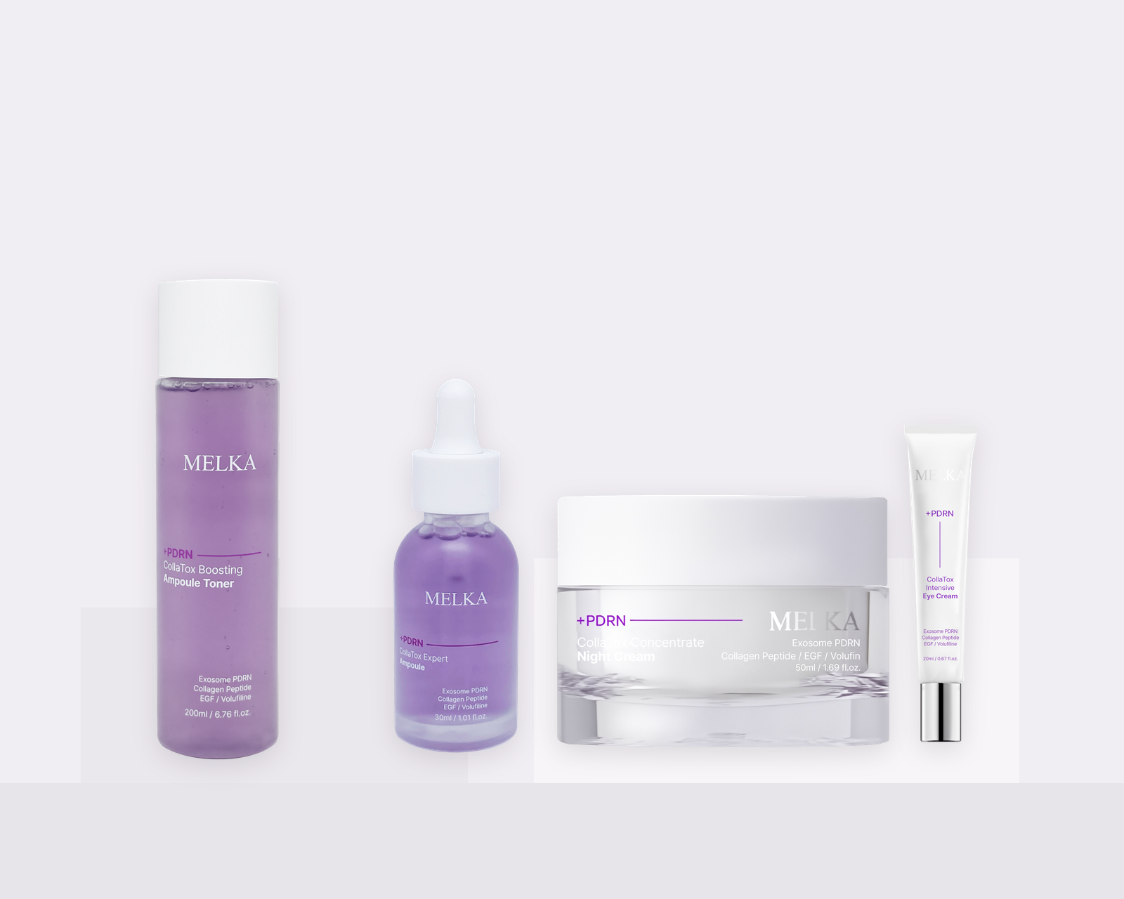 MELKA premium PDRN four-step home care lineup